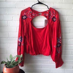Free People embroidered blouse